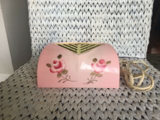 Vintage Deco Style Pink Bed Reading Light Lamp Light Hand Painted