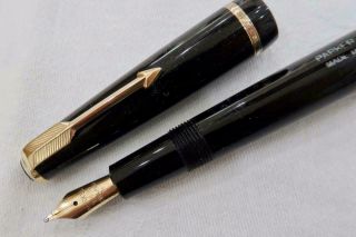 Parker Duofold Junior Fountain Pen,  Black C1964,  Fully Serviced