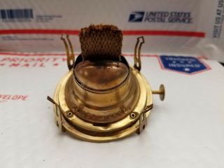 Antique Brass 2 Oil Lamp Queen Anne Burner
