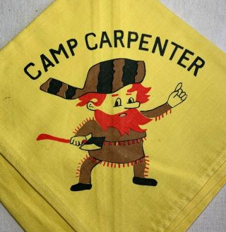 Vtg 1950s - 60s Camp Carpenter Boy Scout Neckerchief Daniel Webster Council Bsa