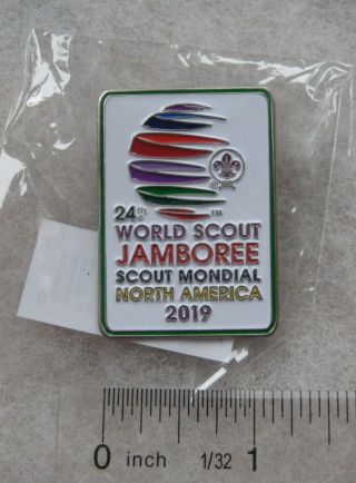 Boy Scout 2019 World Jamboree Logo Souvenir Pin W/ Clutch Pin Back
