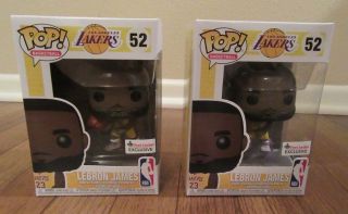 (2) Funko Pop Basketball 52 Lebron James L.  A.  Lakers Foot Locker Exclusive