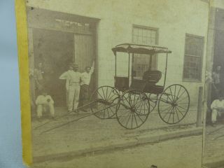 Rare Antique Stereoview Coach Carriage Factory Norristown Pa Fisher Photo 3