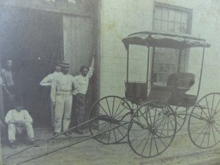 Rare Antique Stereoview Coach Carriage Factory Norristown Pa Fisher Photo 4
