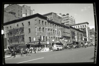 1940 6th Ave 25th St Manhattan Nyc York City Old Photo Negative H17