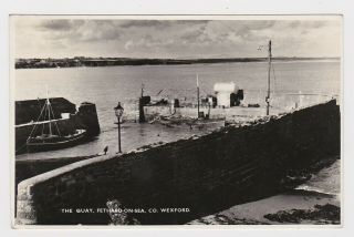 Old Real Photo Card Fethard On Sea Quay County Wexford Ireland