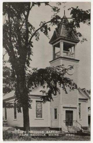 Cape Neddick Maine Baptist Church Rppc Rp Real Photo Postcard York County