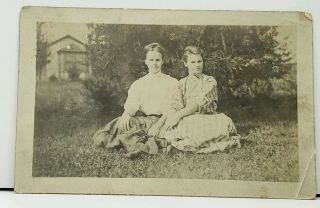 Young Ladies On Lawn Rppc Early 1908 Onida S Dakota To Fairfax Iowa Postcard H14