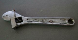 Vintage 4  Diamond Diamalloy Crescent Wrench Tool Made In Duluth,  Mn Usa