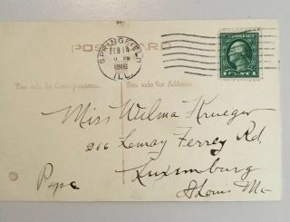 Black Memorabilia Valentine Post Card Posted 1916 2
