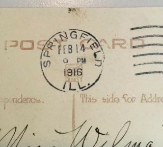 Black Memorabilia Valentine Post Card Posted 1916 3