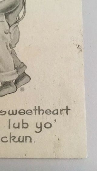Black Memorabilia Valentine Post Card Posted 1916 5