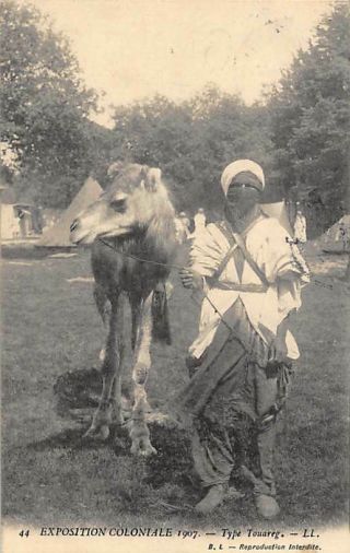 Algeria - Mounted Tuareg During The 1907 Colonial Exhibition - Publ.  Ll 44.