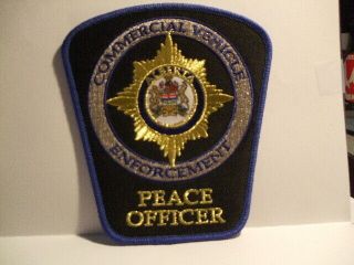 Police Patch Commercial Vehicle Enforcement Peace Officer Alberta Canada