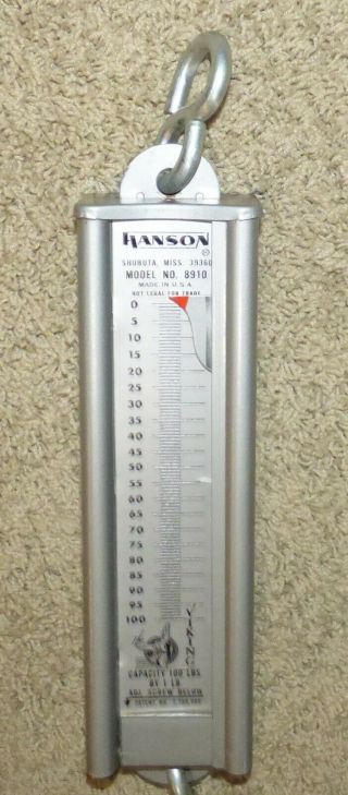 Vintage Hanson USA,  Model No.  8910 The Viking,  100 lb.  Scale,  Hunting, 3