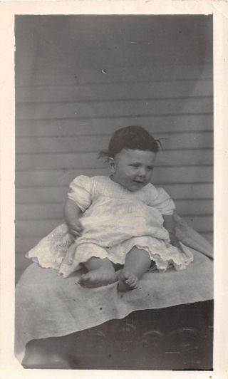 D6/ Council Grove Kansas Ks Real Photo Rppc Postcard 1912 Baby Girl