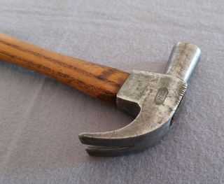 Antique Portuguese Carpenter Small Claw Hammer Handle Wood Nº 7 Marked C.  K
