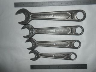 4 Vintage " Select Steel Usa " Combination Kit Wrenches 1/2 9/16 5/8 3/4 7/8