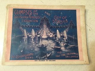 Antique 1904 St Louis Worlds Fair Louisiana Purchase Exposition View Book