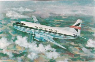 Allegheny Airlines Executive Airliner Airplane Inflight,  1950s
