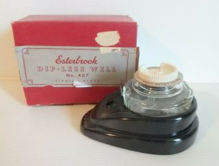 Vintage Esterbrook Dip - Less Ink Well 407 - Box & Instruction Sheet