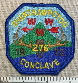 Vintage 1972 Shenshawpotoo Oa Lodge 276 Order Of The Arrow Conclave Patch Www