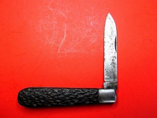 Antique Folding Pocket Knife Germany Klaas Crane Stag Bone Wwii Vintage Rare