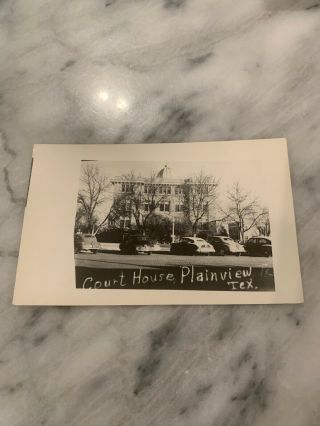 Vintage Postcard Rpcc Hale County Courthouse Plainview Texas Real Photo