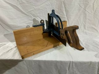 Vintage Powr - Kraft 84 - 2 - 3984 M Wood/Metal Miter Box & Hand Saw - Montgomery Wards 2