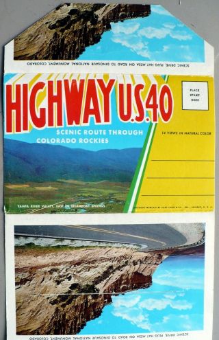 1964 Folder Hwy.  Us 40 Colorado Rockies Berthoud Twin Tunnels Kremmling Granby