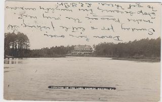Rppc Real Photo By Merriman Whiting Nj Beracham On The Lake 1911