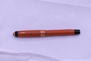 Parker Orange 5 In Long Fountain Pen Vintage Ink Pen