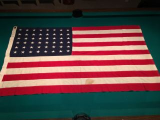 Vintage Bull Dog Bunting 48 Star Us American Flag 3 X 5 Feet
