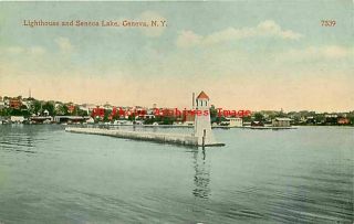 Ny,  Geneva,  York,  Lighthouse & Seneca Lake,  No 7539