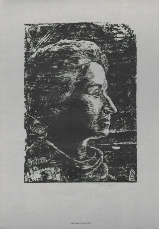 Rosa Luxemburg By Sella Hasse Rare East German Art Poster Gdr 1981