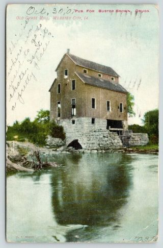 Webster City Iowa Old Chase Mill We To Skate Buster Brown Drugs Pub 1907