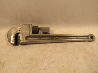 Vintage Schick 18 " Aluminum Handle Pipe Wrench Made In Usa
