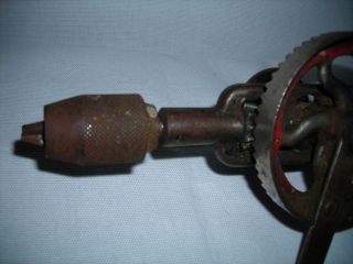 Vintage Millers No.  5 Hand Crank Wood Handle Egg Beater Drill 4