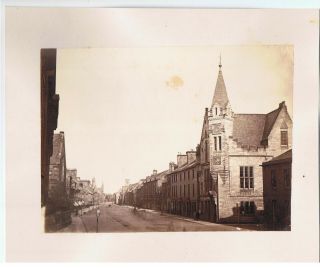 Mounted Albumen Photograph - South Street,  St Andrews Looking East
