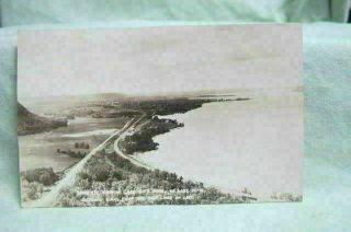 Vintage Post Card Real Photo 1920 Birds Eye View Camp Lake View Lake City Minn