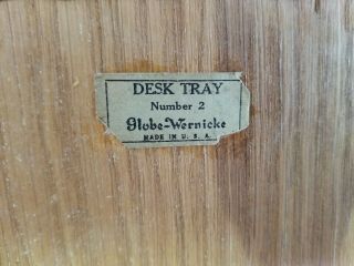 Antique Oak Globe Wernicke Desk Tray Number 22 tier 8