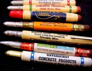 15 OLD BULLET ADVERTISING PENCILS FROM SOUTHERN MINNESOTA STANDARD OIL PIONEER 2