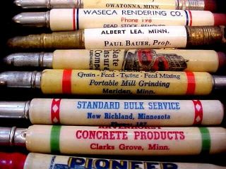 15 OLD BULLET ADVERTISING PENCILS FROM SOUTHERN MINNESOTA STANDARD OIL PIONEER 3
