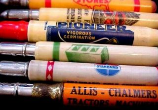 15 OLD BULLET ADVERTISING PENCILS FROM SOUTHERN MINNESOTA STANDARD OIL PIONEER 5
