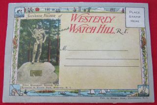 Souvenir Folder Of Westerly And Watch Hill Ri Rhode Island