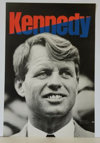 1968 Bobby Kennedy Presidential Campaign Poster 12.  25 X 18