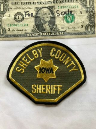 Rare Shelby County Iowa Police Patch Un - Sewn In Great Shape