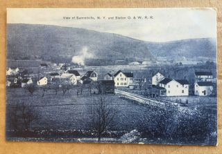 Vintage Postcard - " Summitville,  Ny & O&w Station " Sullivan County Catskills