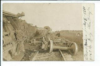 Otisco Mn Minnesota Rppc Postcard Train Wreck July 9 1910