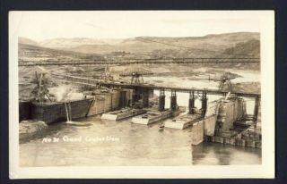 Rp Grand Coulee Dam N.  31 Pu 1937 Real Photo